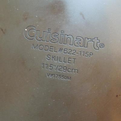 Lot 87: Two 12" Teflon Stainless Skillets All Clad and Cuisinart