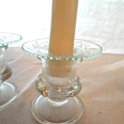 Lot 76: Candles, Candlesticks and Drip Protectors