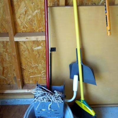 Lot 225: Wringing Mop, Bucket, Broom and Dust Pan