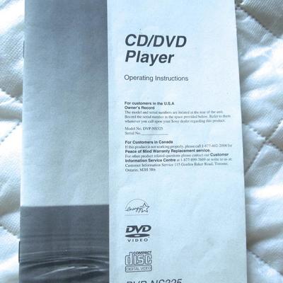 Lot 136: Sony CD/DVD Player with Remote and Manual