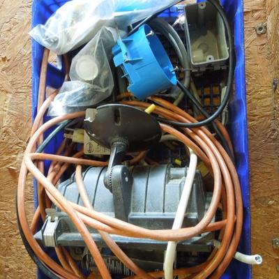 Lot 209: Large Group of Electrical Cords, Power Strips and Light