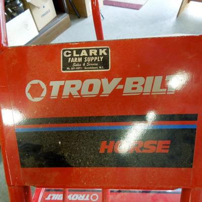 Lot 187: Troy-Bilt PTO 8 HP Gas Motor Rear Tiller Model 12058
