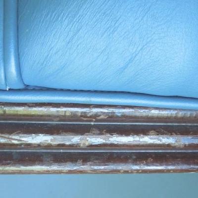 Lot 130: Deco Blue Leather Club Chair