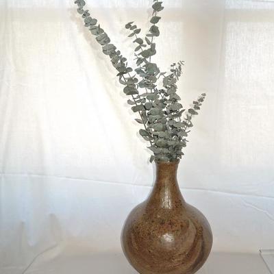 Lot 11: Signed Handbuilt Stoneware Vase Arrangement