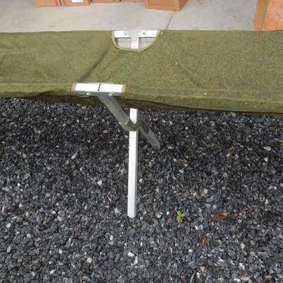 Lot 184: Two Aluminum Frame and Nylon Folding Cots for Camping