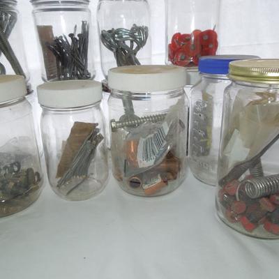 Lot 173: Huge Lot of Screws and Assorted Hardware with Storage 
