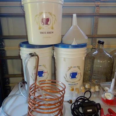 Lot 226 A:  Large Group of Home Brewing Beer Supplies
