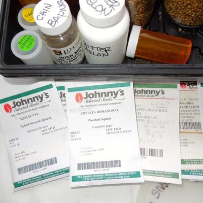 Lot 191: Group of Seeds, Germinating and Starter Trays
