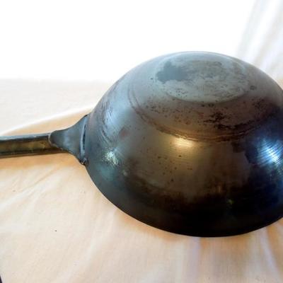 Lot 96: Six Cast Iron Skillets 15" - 6"  and 14" Wok