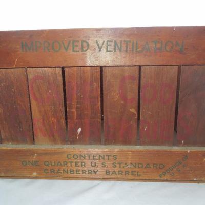 Lot 178: Vintage Cape Cod Fruit Crate and Child's Rocker