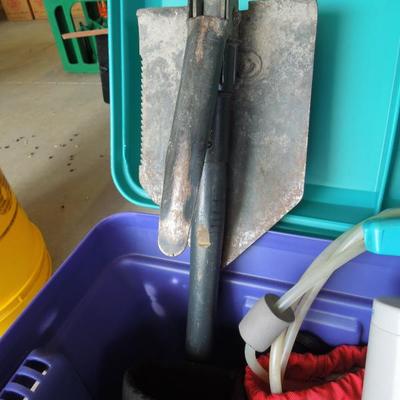 Lot 239 A: Storage Bin with Camping Gear #2
