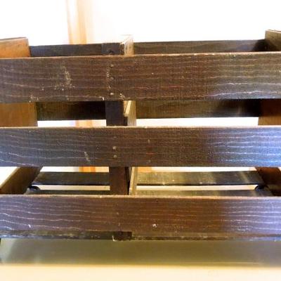 Lot 154: Rolling Wood Storage Fruit Crate 