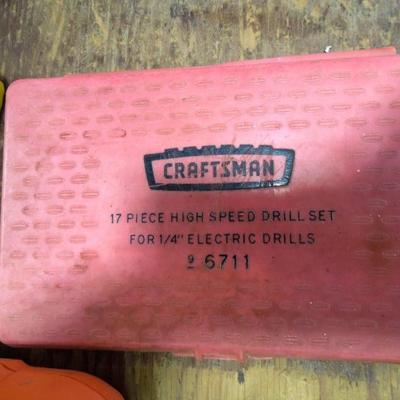 Lot 196: Black and Decker Drill DR340, Lots of Bits, Wire Brushes and Cases