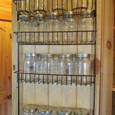 Lot 90: Kerr and Ball Wide Mouth Canning Jars with Lids x 19