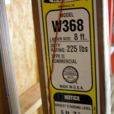 Lot 201: Two Werner Ladders: 24 Foot Extensionand 8 Foot Folding