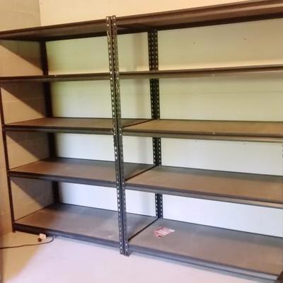 Lot 249: Two Basement or Garage Storage Shelves Metal Frame
