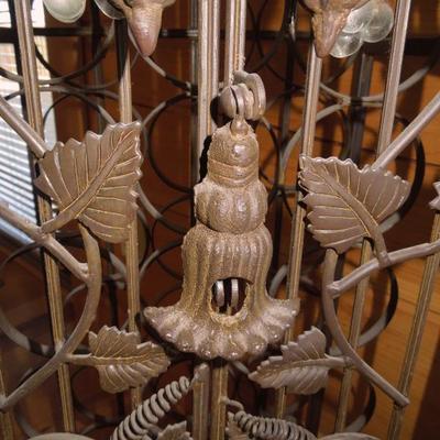 Lot 41: Tall  Iron Gated Wine Rack w/ Grape Clusters
