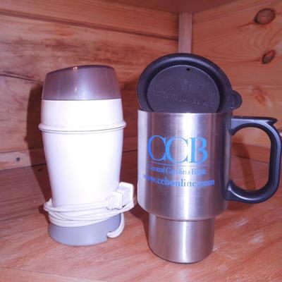 Lot 63: Black & Decker Coffee Grinder and Insulated Travel Mug