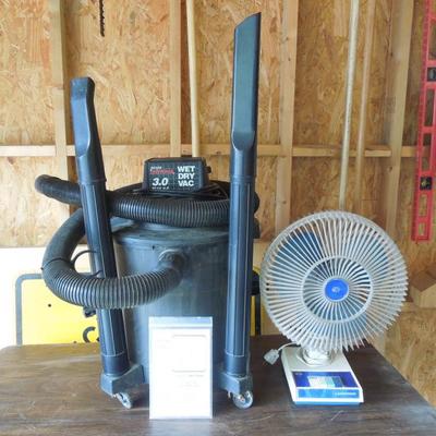 Lot 218: Sears Craftsman 8 Gallon Shop Vac and Oscillating Fan