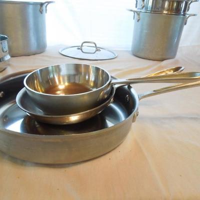 Lot 79: All Clad Stainless Cookware with Stock Pot, etc.