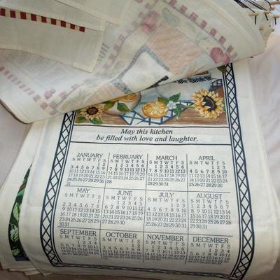 Lot 23: Fourty Linen Wall Calendars 1979 - 2017 for Crafting