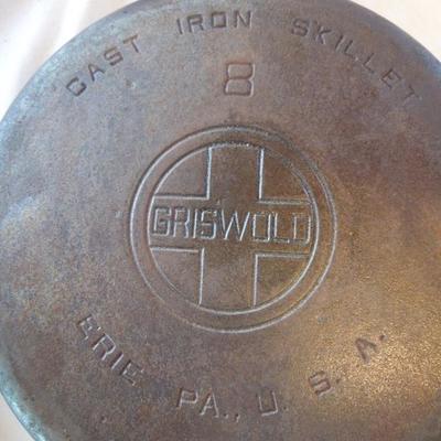 Lot 96: Six Cast Iron Skillets 15" - 6"  and 14" Wok