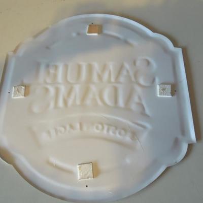 Lot 157: Collectible Hanging Beer Art: Samuel Adams Metal Sign