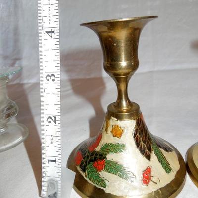 Lot 76: Candles, Candlesticks and Drip Protectors