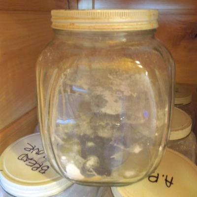 Lot 91: Huge Glass Wide Mouth Storage Jar Lot x 13