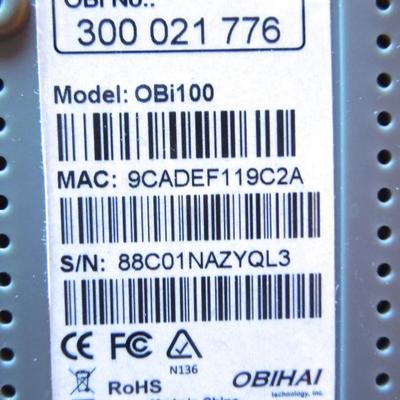 Lot 125: OBI VOIP Adapter and Frontier Internet Router/Modem 