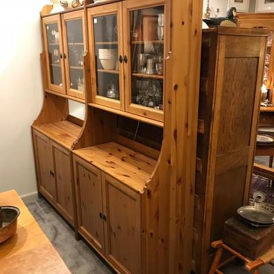 Lot 10-IKEA Solid Pine Step Back Cabinet