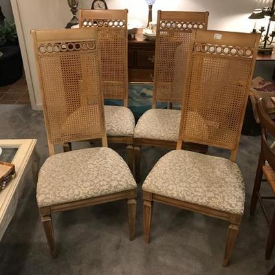 Lot 1-Set of 4 Vintage Thomasville Italian Style Dining Chairs