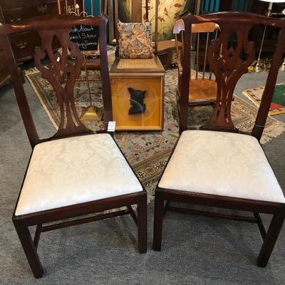 Lot 149-Pair Henkle Harris Mahogany Dining Side Chairs #102