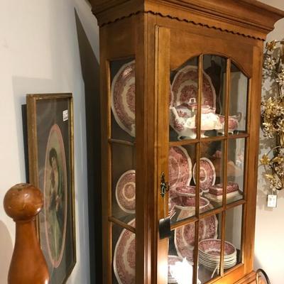 Lot 15-Ethan Allen Circa 1776 Collection Secretary with Bookcase Top