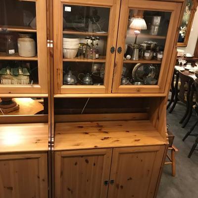 Lot 10-IKEA Solid Pine Step Back Cabinet