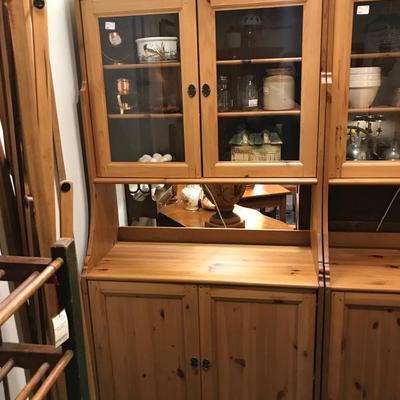 Lot 9-IKEA Solid Pine Step Back Cabinet