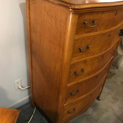 Lot 13-Victorian Bird's Eye Maple Chest of Drawers