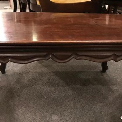 Lot 21-Antique French Style Solid Rosewood Coffee Table