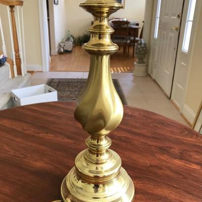 Lot 272-Medallion Lighting Corporation Brass Table Lamp