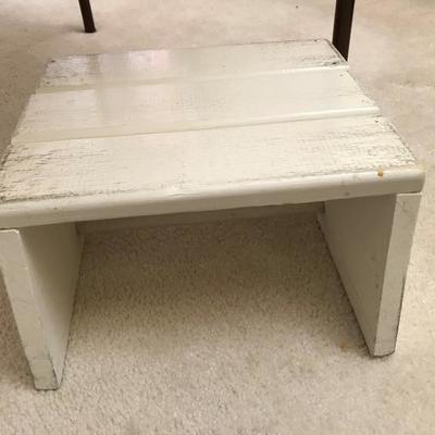 Lot 323-White Painted Wood Step Stool