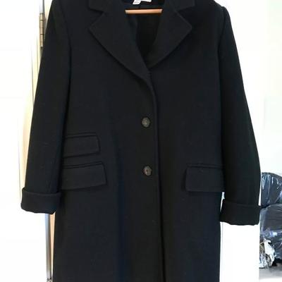 Lot 513-Talbots Black Wool Ladies Overcoat