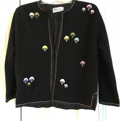 Lot 532-Ruby Ramsey Ltd Handcrafted Lined Mushroom Embroidered Cardigan