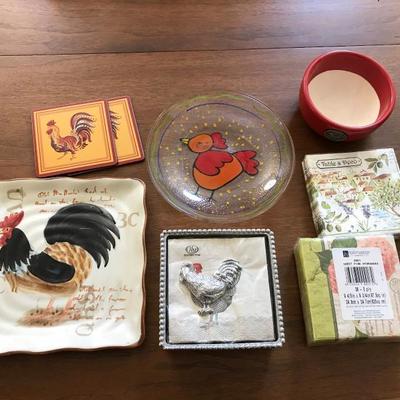 Lot 161-Lot of Chicken Themed Items