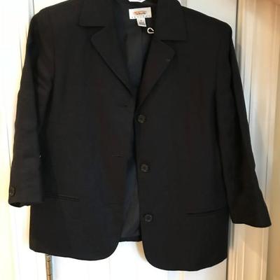 Lot 522-Talbots Black Linen Ladies Dress Jacket