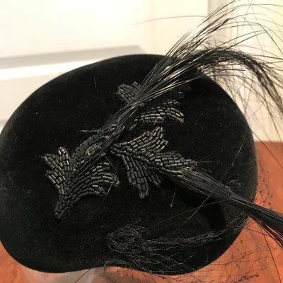 Lot 426-1950's Ladies' Black Felt Hat by Martin's