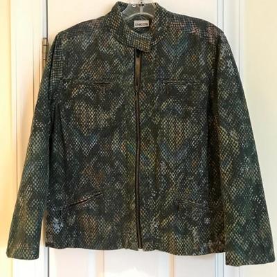 Lot 516-Chico's Snake Print Dress Jacket