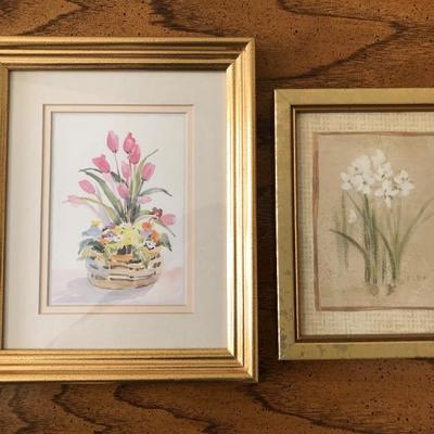 Lot 305-Pair of Two Decorator Floral Prints