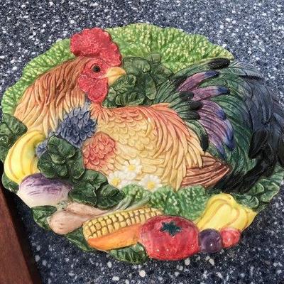 Lot 346- Chicken/Farm Motif Decorative Items