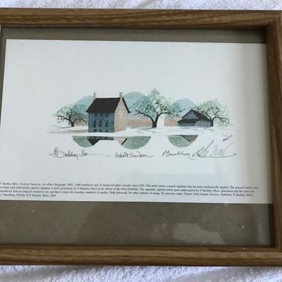 Lot 454-P Buckley Moss Signed and Numbered Framed Print-Orchard Sundown