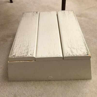 Lot 323-White Painted Wood Step Stool